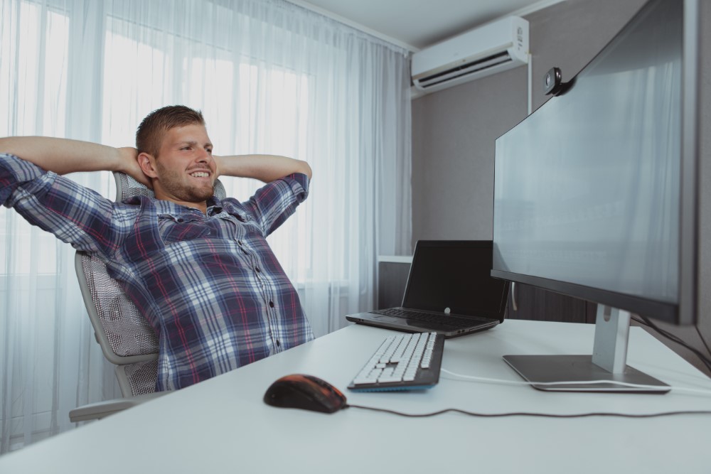 cotnrole de temperatura ar condicionado home office
